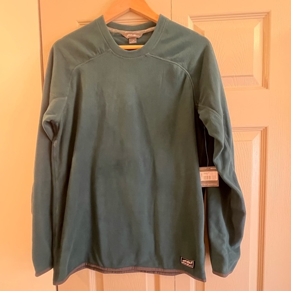 Men’s Eddie Bauer Green Fleece Pullover - Picture 1 of 3